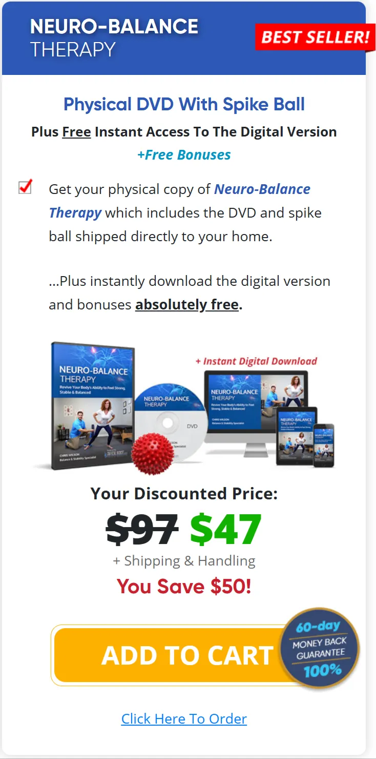 Neuro-Balance Therapy pricing option two secure order